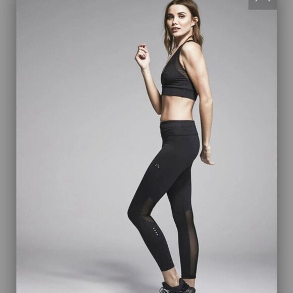 NWT|Varley Performance First Blue Mesh Leggings, XS - Picture 7 of 8